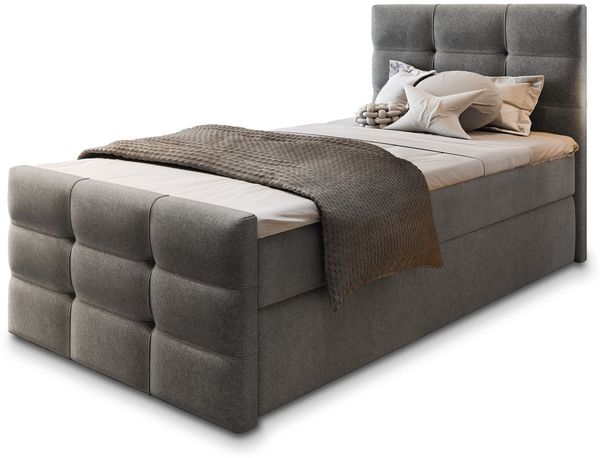 Masseno Boxbett AMON 100x200 cm mit Bonell Matratze und Topper