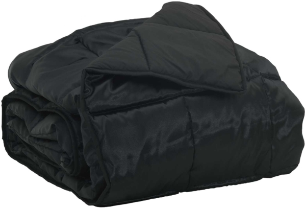 vidaXL Sommerdecke Schwarz 220x240 cm Satin und Mikrofaser 42025785