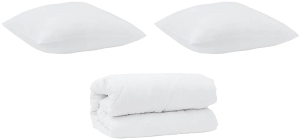 vidaXL Bettdecken Set 3 pcs Weiß Mikrofaser und Daunenfedern 3377999