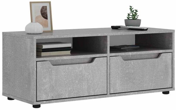 vidaXL TV-Schrank VISNES Betongrau 100x40x38 cm Holzwerkstoff 4108294