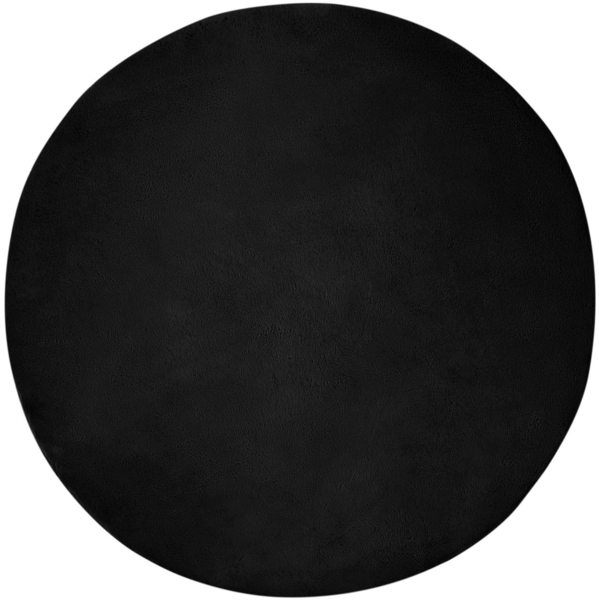 vidaXL Kunstfell Hasen Teppich Olite Schwarz Ø 100 cm Polyester 42021734