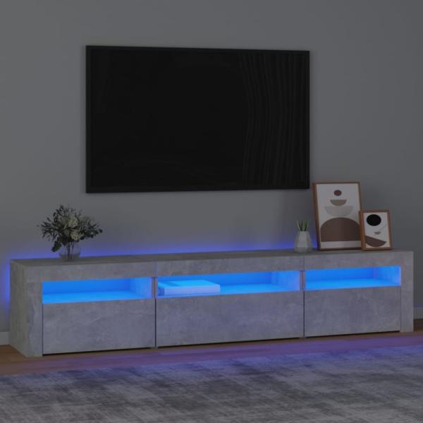 TV-Schrank mit LED-Leuchten Betongrau [3152741]