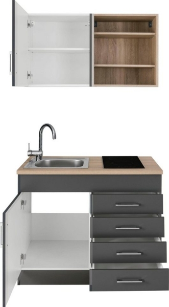 KOCHSTATION Pantryküche KS-Mali, Breite 100 cm, wahlweise mit E-Geräten Bild 2