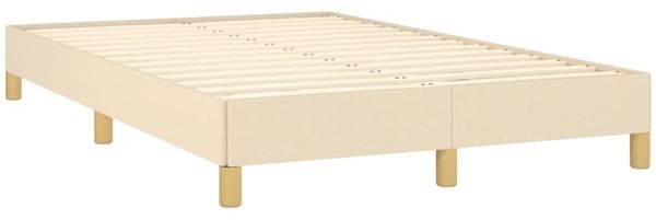 vidaXL Boxspringbett mit Matratze Creme 120x190 cm Stoff 3269777 Bild 4