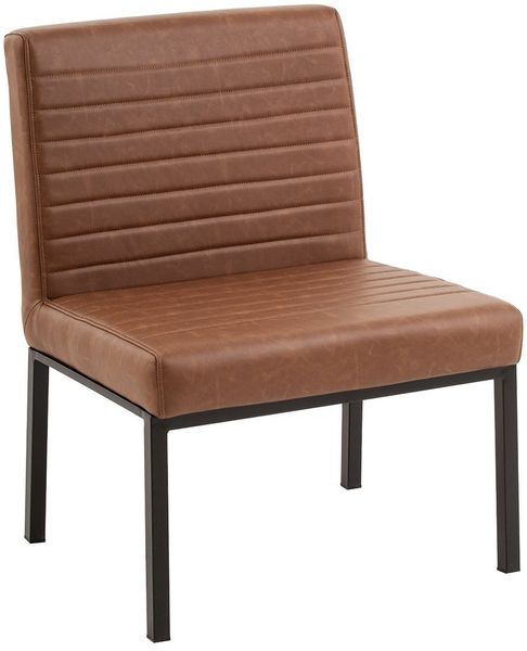 Esszimmerstuhl Woodkings Wingston XXL Stuhl braun Kunstleder Metallgestell Schwerlaststuhl bis 250 kg extrabreit Polsterstuhl 69x94x62 cm