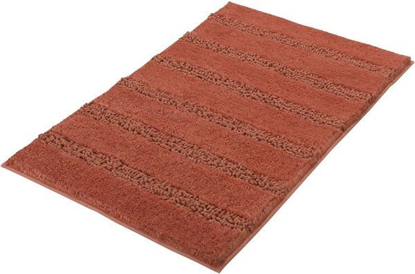 Kleine Wolke Badematte Monrovia, Badvorleger, Badezimmer Teppich, Höhe 23 mm, rutschhemmend beschichtet, fußbodenheizungsgeeignet, Kunstfaser, rechteckig, Badteppich, Uni Farben, gestreift, aus Mikrofaser, waschbar
