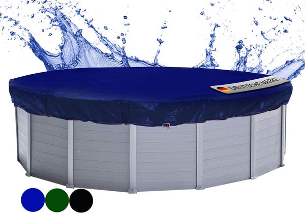 Quick Star Pool-Abdeckplane Rund 200g/m², Sommer & Winter Poolabdeckung, UV-Resistent