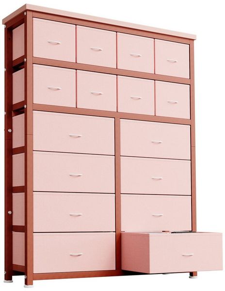 GarveeMore Kommode Schrank Aufbewahrungsschrank mit 16 Schubladen 103*30*130cm