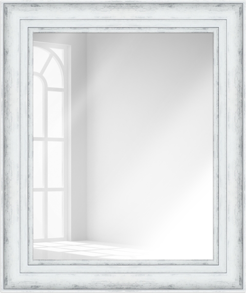 WANDStyle Wandspiegel H240 aus Kunststoff in Weiß 53 x 63 cm im Stil Modern