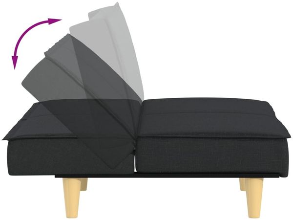 vidaXL Schlafsofa Schwarz Stoff 351902 Bild 9