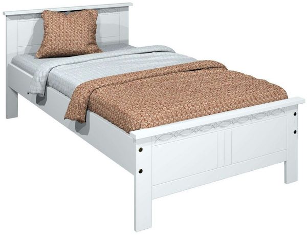 Home affaire Massivholzbett Indra, TOPSELLER, Landhausstil, edles Design,zertifiziertes Massivholz (Breite/Belastbarkeit 180cm/220 KG, 140cm/180 KG, 90cm/120 KG), mit dekorativen Fräsungen, in 2 Breiten und Farben