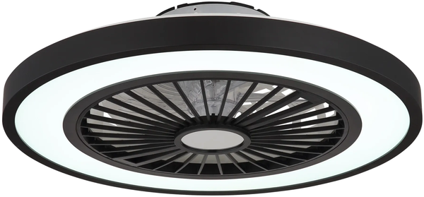 BLIZZAK Deckenventilator, ø54 50HZ, 6 Geschwindigkeitsstufen, 20W, 230V, schwarz, Backlight