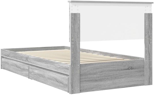 vidaXL Aufbewahrungsbett Graues Sonoma 100 x 200 cm Holzwerkstoff 3410831 Bild 10