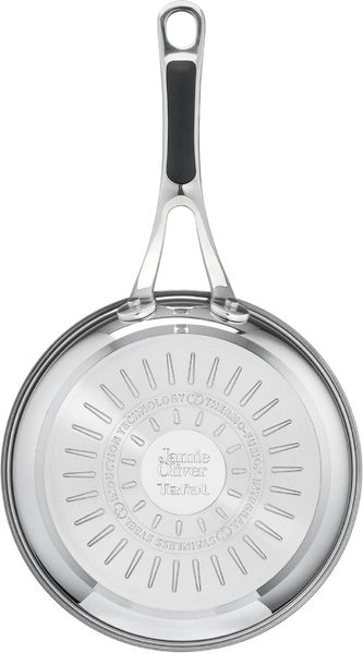 Tefal E30602 Jamie Oliver Cook’s Classic Bratpfanne 20 cm | Antihaftversiegelung | sicher | Thermo-Signal | genieteter Silikon-Griff | induktionsgeeignet | ofenfest | Edelstahl Bild 3