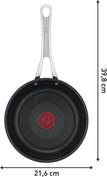 Tefal E30602 Jamie Oliver Cook’s Classic Bratpfanne 20 cm | Antihaftversiegelung | sicher | Thermo-Signal | genieteter Silikon-Griff | induktionsgeeignet | ofenfest | Edelstahl Bild 7
