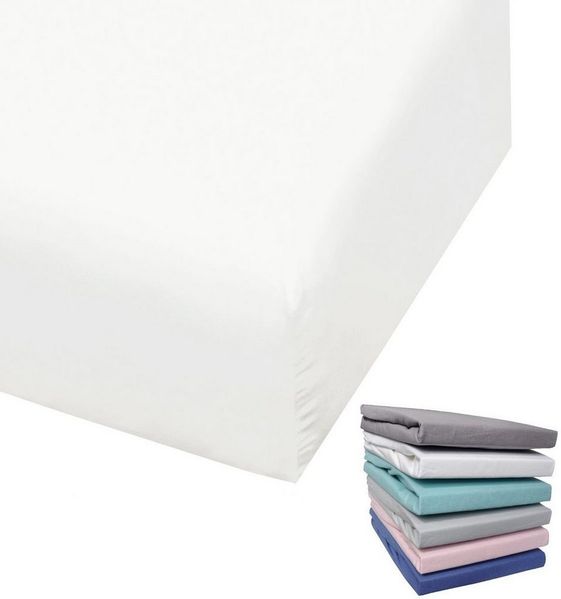 JACK Spannbettlaken JACK by Bierbaum Biber Spannbettlaken Baumwolle 150x200cm viele Farben, Biber, Gummizug: Rundumgummizug, (1 Stück), große Auswahl, Rundgummi