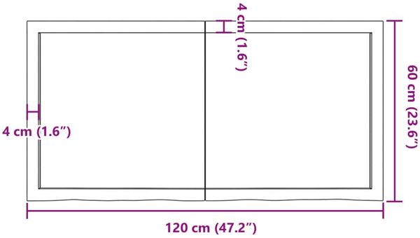 vidaXL Wandregal Hellbraun 120x60x(2-6) cm Massivholz Eiche Behandelt 363699 Bild 10