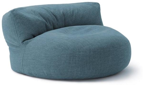 Lumaland 'Interior Line' Sitzsack-Sofa, Leinen Look and Feel, Indoor - Aqua, 90 x 50 cm, 320l