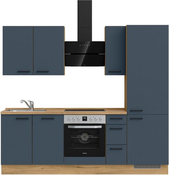 nobilia® Küchenzeile "Easytouch II", NEU: individuell anpassbar mit gratis Profi-Beratung, vormontiert, Breite 240 cm, Ausrichtung wählbar, wahlw. mit E-Geräten