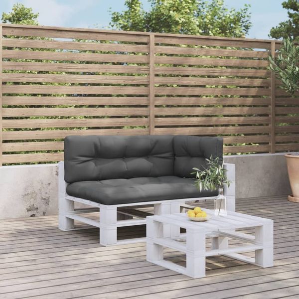 vidaXL Palettenkissen 3-tlg. Anthrazit Stoff 3217123