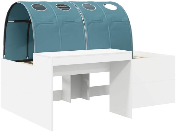 vidaXL Bett mit Tunnel 3 Stk. Weiß und Hellblau Holzwerkstoff 3423666 Bild 3