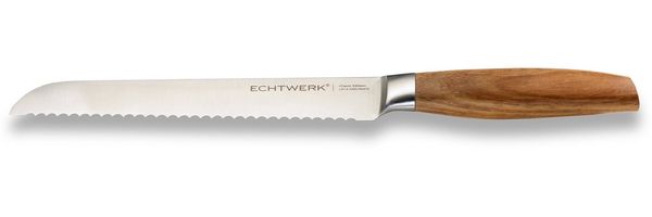 ECHTWERK Brotmesser Classic Edition, Küchenmesser, Edelstahl, Klingenlänge 20 cm, Griff aus Akazienholz