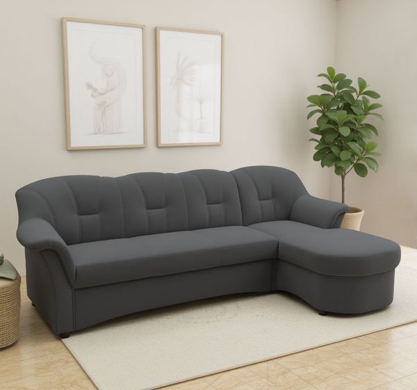 DOMO collection Ecksofa Flores Schlafsofa, B/T/H: 233/142/86 cm, L-Form, wahlweise mit Bettfunktion, wahlweise mit Federkern, auch in Leder