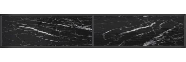 vidaXL TV-Schrank Schwarz Marmor-Optik 220x40x40,5 cm Hartglas 331733 Bild 5