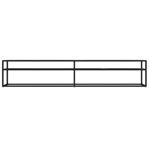 vidaXL TV-Schrank Schwarz Marmor-Optik 220x40x40,5 cm Hartglas 331733 Bild 3