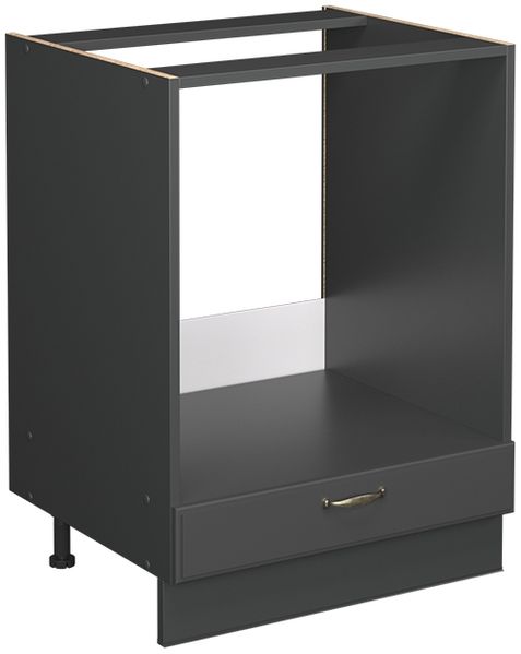 Herdumbauschrank Fame-Line Anthrazit-Gold Landhaus 60 cm , AP Anthrazit Vicco