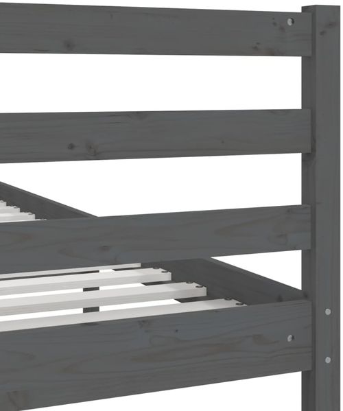 vidaXL Massivholzbett Grau 200x200 cm [3101110] Bild 7