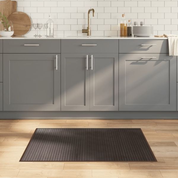 vidaXL Teppich Rechteckig Dunkelbraun 70x100 cm Bambus 376869