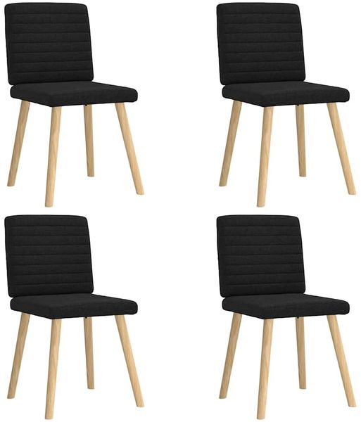 vidaXL Esszimmerstühle 4 Stk. Schwarz Stoff 3315276