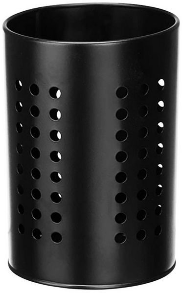 KINVARA Besteckhalter BESTECKHALTER aus Metall 18cm hoch Schwarz Besteckkorb 804, Küchenutensilienhalter Abtropfkorb Korb Besteck