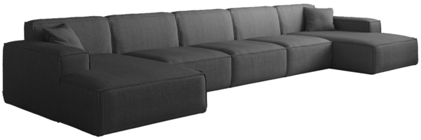 Wohnlandschaft Sofa U-Form CELES PREMIUM XL in Stoff Scala Anthrazit Bild 2