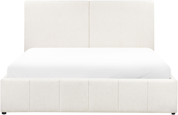 Bett mit Stauraum CASTELNAVET Stoff Cremeweiß 180 x 200 cm Bild 6