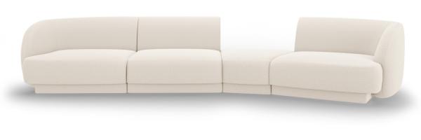 Micadoni Modulares Sofa Miley 4-Sitzer Rechts Boucle Beige