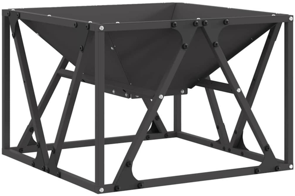 vidaXL Feuerstelle Schwarz 50 x 50 x 35 cm Stahl 858992