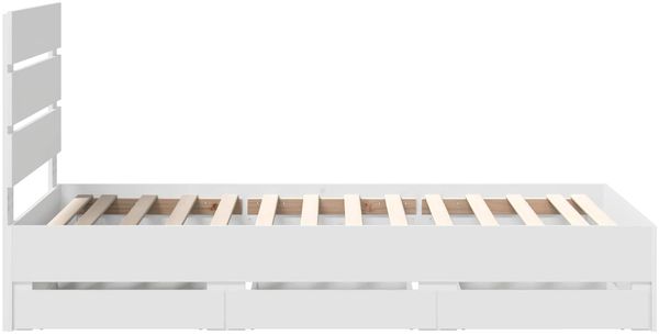 vidaXL Bettrahmen mit Schubladen Weiß 90 x 190 cm Ingenieurs Holz 3411863 Bild 9
