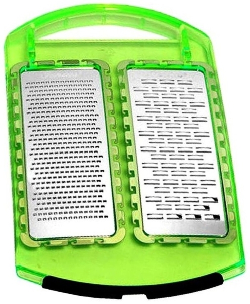 Genius Doppelreibe Fein & Grob Küchenreibe Reibe Zitrusreibe Käsereibe Grün