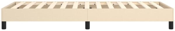 vidaXL Polsterbett, Stoff, 25,0 cm, Creme, 80x200 cm, mit Lattenrost, Schwarz Bild 9