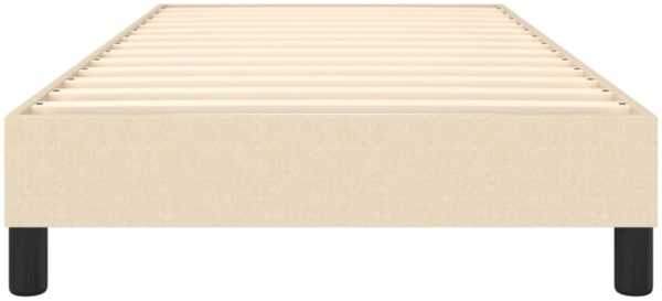 vidaXL Polsterbett, Stoff, 25,0 cm, Creme, 80x200 cm, mit Lattenrost, Schwarz Bild 6