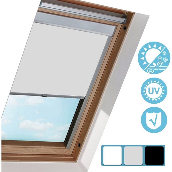 Dachfensterrollo Verdunkelungsrollo Dachfensterrollo Thermo-Rollo für GGL GPU GTU GXU, Clanmacy
