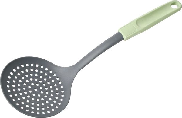 Fackelmann Abseihlöffel Ecolution, Sieblöffel, Seihlöffel, Materialmix, mintgrün, 33 cm, 33063