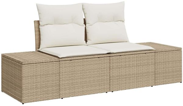 vidaXL Garten-Sofa-Set mit Kissen 8 pcs Beige und Creme 3357874 Bild 4