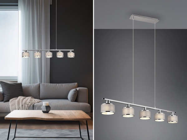 TRIO Leuchten LED Pendelleuchte, Dimmfunktion, LED wechselbar, warmweiß, mehrflammig über-n Esstisch Kücheninsel & Kochinsel hängend B: 93cm