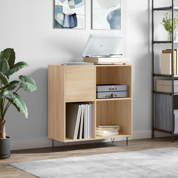 vidaXL Plattenschrank Sonoma-Eiche 84,5x38x89 cm Holzwerkstoff 831775