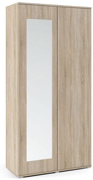 Garderoben-Set BERLIN – Kleiderschrank mit Polsterplatten, Schuhschrank und Schrankaufsatz, für Flur und Eingangsbereich (Sonoma Eiche, Trinity 02), 225 x 40 x 220 cm Bild 3