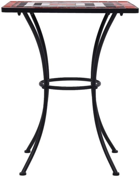 vidaXL Mosaik-Bistrotisch Terrakottarot und Weiß 60 cm Keramik 46708 Bild 7