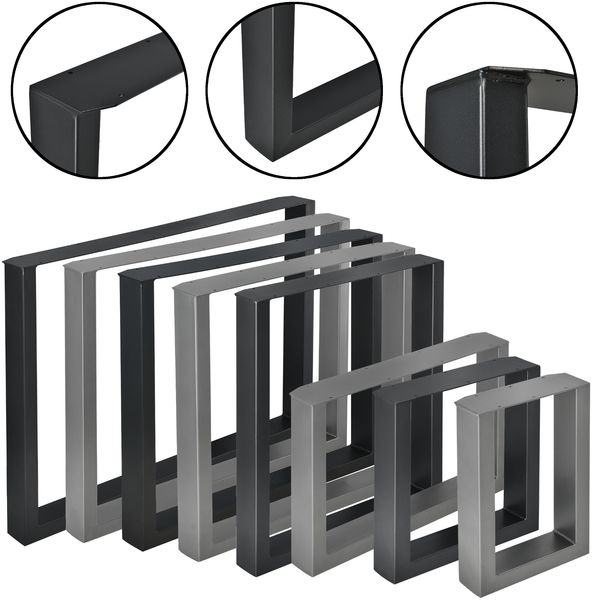 Bankgestell Makers 2er-Set 30x43 cm Stahl Schwarz [en. casa] Bild 5